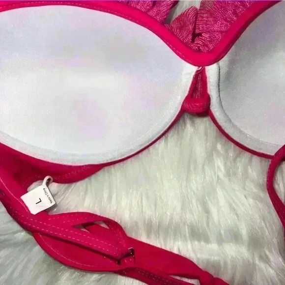 Brazilian Bikini Ruffle Embellished Bikini Top Large NWT - Picture 5 of 7